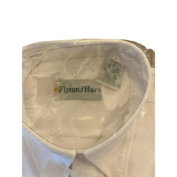 Flynn O'Hara Button Down Shirt Mens Size 18 white Sleeve Oxford NWT - Picture 2 of 4
